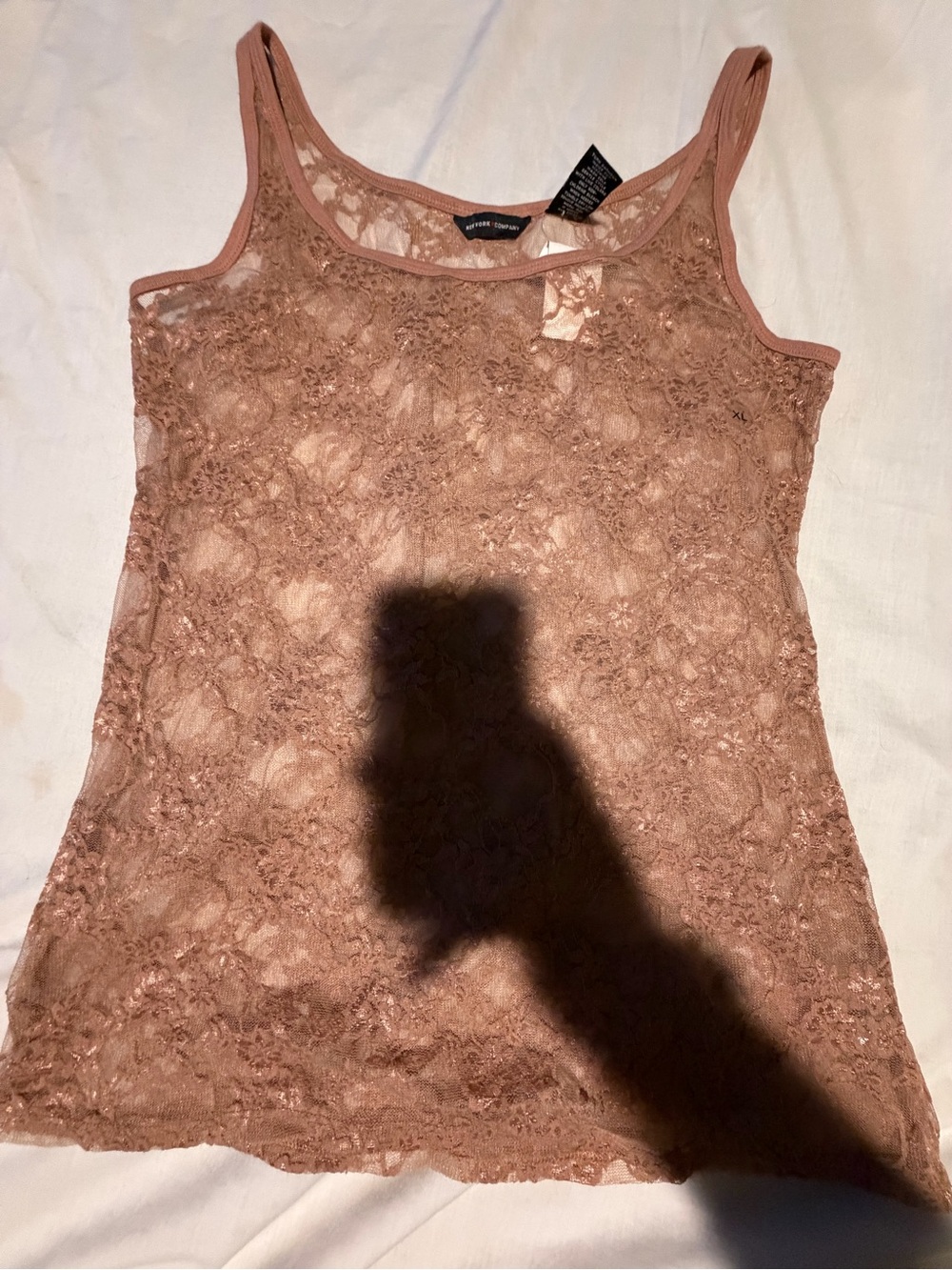 New York & Company Lace Camisole in Mauve